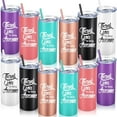 thumbnail image 1 of Thank You Gifts for Being Awesome Tumbler 16 oz Stainless Steel Travel Tumbler with Lid and Straw, Employee Coworker Friends Appreciation Gifts for Office(Plain Colors,12 Sets), 1 of 7