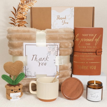 Thank You Gifts For Women 9pcs Teacher Appreciation Birthday Gift Basket Employee Coworkers Teachers Friends Mom Her Boss Nurse Secretary