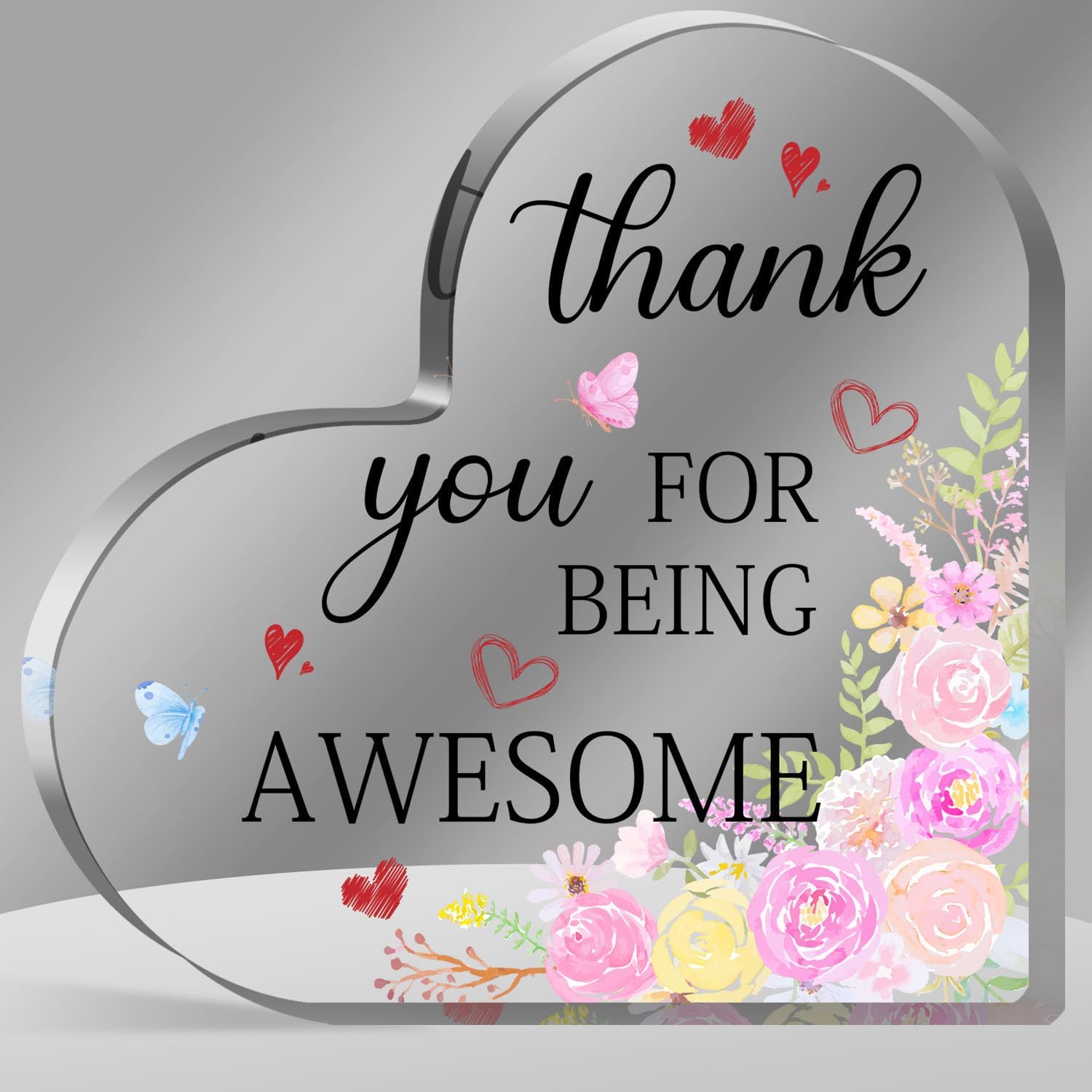Ewong Inspirational Acrylic Heart Sign - Thank You Gift For Women, Teacher, Nurse, Friend - View #7