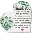 thumbnail image 1 of Thank You Gifts - Heart-Shaped Acrylic Desk Decor with Appreciation Message for Women, Teacher, Coworkers, Friend, Boss - Ideal Birthday, Christmas & Office Present for Teachers & Friends, 1 of 6
