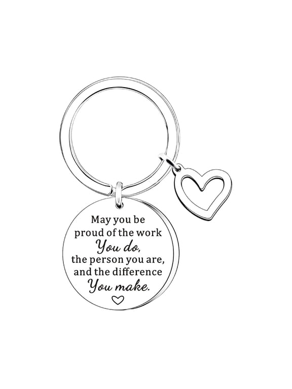 Thank You Gifts Keychain Appreciation Keychain Stainless Steel Keyring for Women Men May You be Proud of the Work You Do Keychain for Employee Coworker Teacher Nurse Volunteer