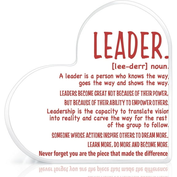 Thank You Gifts for Leader Boss Mentor Supervisor Manager Coworker, Promotion Gift for Her Him, Christmas Birthday Boss's Day Gifts, Office Decorative Heart Signs & Plaques