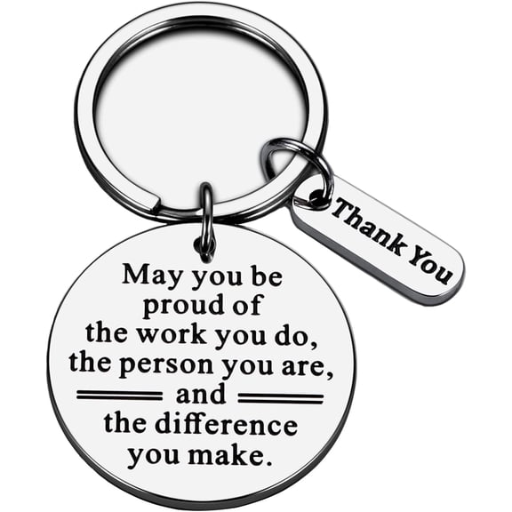 Thank You Gifts Never Forget The Difference That You Make Keychain