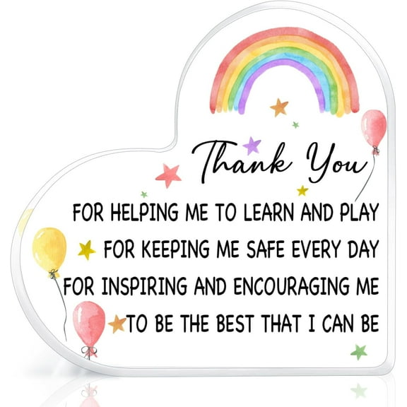 Thank You Gifts for Teacher, Appreciation Gifts for Her Him, Thanksgiving Teacher‘s Day Christmas Gifts for Women Teacher, Heart Decorative Signs & Plaques, Retirement Gifts from Student