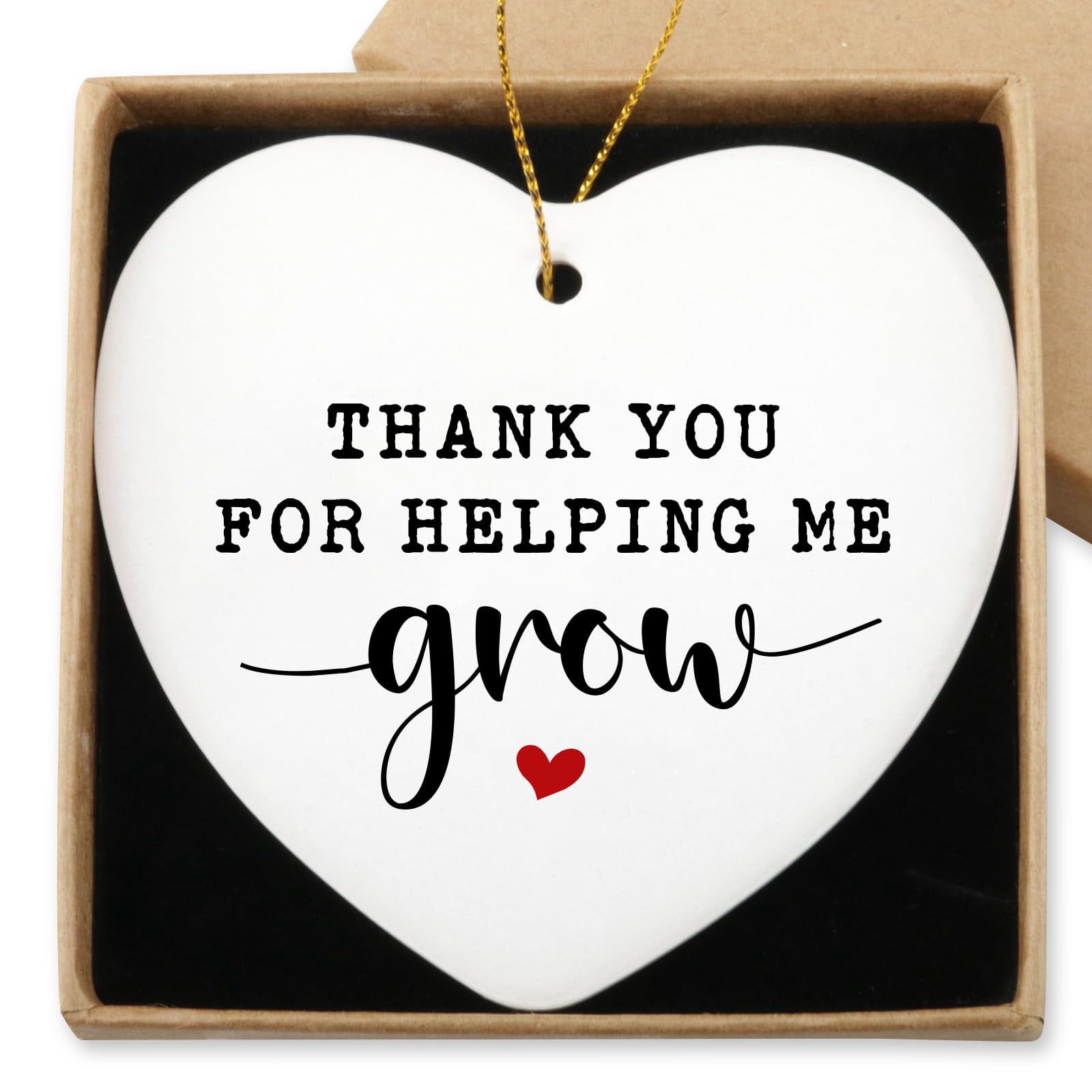 Teacher Appreciation Card - 'Thank You For Helping Me Grow' Greeting Card With Envelope