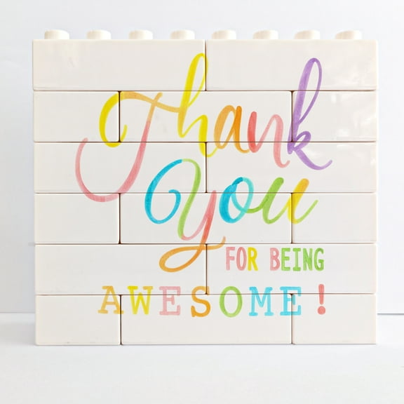 Thank You Gifts, Thank You for Being Awesome, Appreciation Gift for Coworker, Boss, Building Block for Women Men Mom Dad Grandma Grandpa
