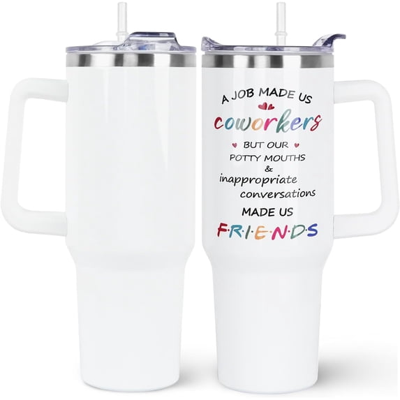 Thank You Gifts for Women 40oz Tumbler with Handle and Straw Lid,Retirement Gifts Vacuum Insulated Leak Proof Tumbler Administrative Professional Day Gifts,Appreciation Gifts Stainless Steel,Coworker