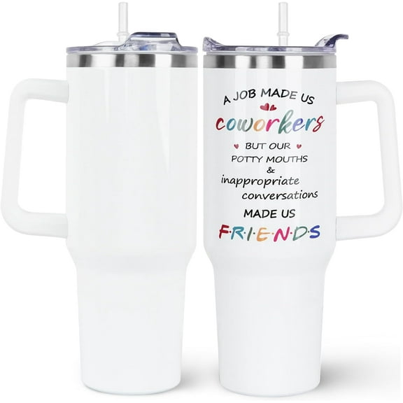 Thank You Gifts for Women 40oz Tumbler with Handle and Straw Lid,Retirement Gifts Vacuum Insulated Leak Proof Tumbler Administrative Professional Day Gifts,Appreciation Gifts Stainless Steel,Coworker