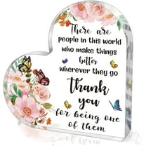 Thank You Gifts for Women, Acrylic Heart Sign Office Presents, Boss Day Valentines Day Christmas Thanksgiving Appreciation, Birthday Gifts for Men, Boss, Teacher, Coworker, Employee, Friends