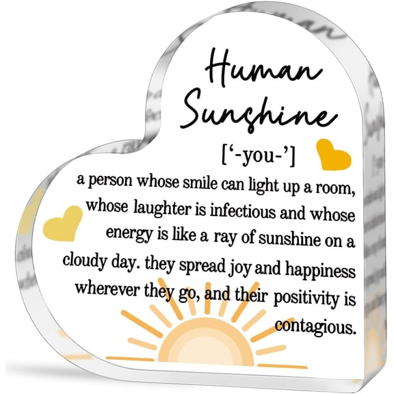 Thank You Gifts for Women Appreciation Gifts for Teacher Friends Coworkers Doctor Nurse Inspirational Quotes Gift for Mom Aunt Sister Daughter Human Sunshine Home Office Desk Decor Signs Plaques