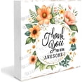 thumbnail image 1 of Thank You Gifts for Women, Appreciation Gifts, Thank You Gift Keepsake for Women Best Friend Coworkers Teachers Employees - Thank You for Being Awesome Wooden Box Block Sign5"x5", 1 of 6