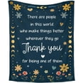 thumbnail image 1 of Thank You Gifts for Women - Christmas, Birthday, Thanksgiving Gifts for Women Friend, Teacher Appreciation Gifts, Inspirational Gifts for Coworkers, Employee - Fleece Throw Blankets 50x60 in, 1 of 5