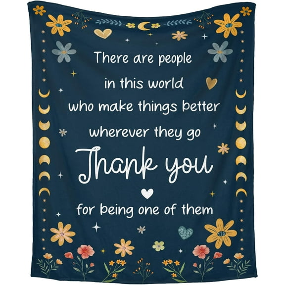 Thank You Gifts for Women - Christmas, Birthday, Thanksgiving Gifts for Women Friend, Teacher Appreciation Gifts, Inspirational Gifts for Coworkers, Employee - Fleece Throw Blankets 50x60 in