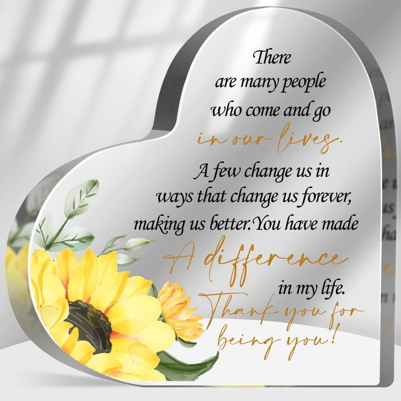 4x4 Inch Acrylic Plaque With Metal Stand - Motivational Quote Office Desk Decor & Appreciation Gift