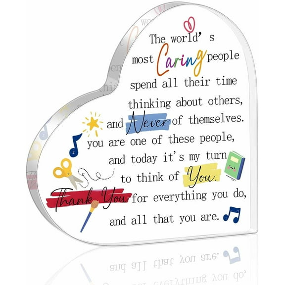 Thank You Gifts For Women Men Thank You Birthday Presents For Mom Teacher Mentor Birthday Ideas Cute Paperweight With Appreciation Quote Office Desk Decor Acrylic Heart Appreciation Gift For Mentor