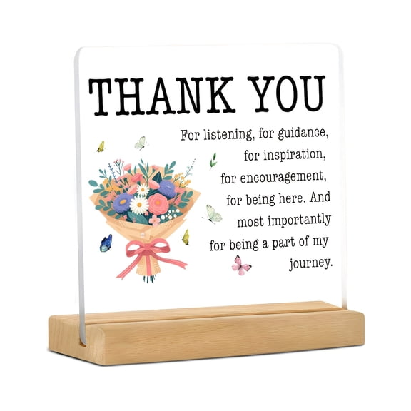 Thank You Gifts For Women, Teachers, Colleagues, Bosses, Mentors, Birthday Gifts, Thank You Gifts Home Office Decorative Signs Desktop Plaques Mother Day Father Day Teachers Day 3.9X3.9 lnch