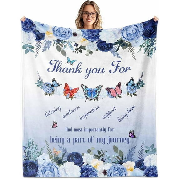 Thank You Gifts for Women,Thank You Blanket 60"X50",Appreciation Gifts for Women, Farewell Gifts for Coworkers, Teacher, Employee, Boss, Friends Appreciation Gifts