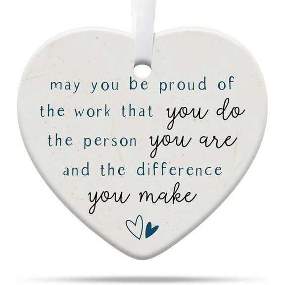 Thank You Gifts for Women & Coworkers - Teacher, Best Friend & Nurse Gifts - Christmas Ornaments 2025 Ceramic