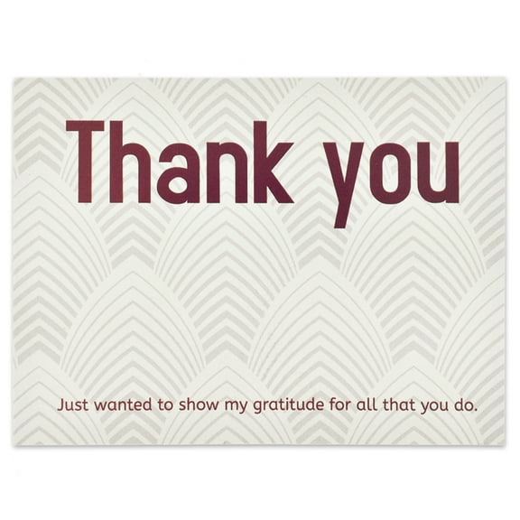 Thank You Gratitude Card - Pack of 25