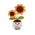 thumbnail image 1 of Thank You Helping Me Grow Crochet Sunflower Two Dolls Positive Cute Positive Energy With Emotion Support Card, Handmade Wool Yarn Stuffed Plush Puppet For Home Car Decoration,, 1 of 5