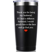 Thank You For Being My Husband 20 OZ Tumbler.Valentines Day Gifts.Dating,Anniversary,Birthday,Valentine Gifts for Boyfriend,Husband,Fiance,Men,Naughty Sexy Beast Travel MugBlack