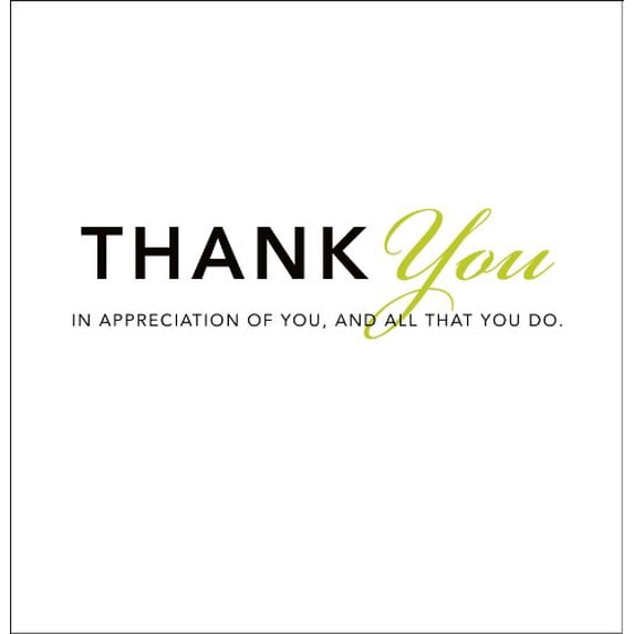Pre-Owned Thank You: In Appreciation of You, and All That You Do (Hardcover) 1888387378 9781888387377