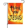 thumbnail image 1 of Thank You Jesus Christmas Religion Religious Easter Garden Flag 12.5x18 Double Sided, Burlap Small Vertical God Christian Passion Week Nativity Yard Flags Banners For Easter Decorations, 1 of 6