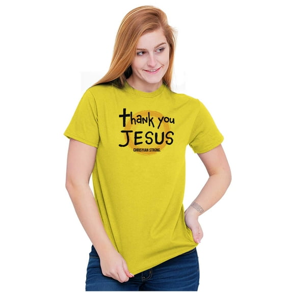 Thank You Jesus Sunny Christian Men's Graphic T Shirt Tees Brisco Brands X