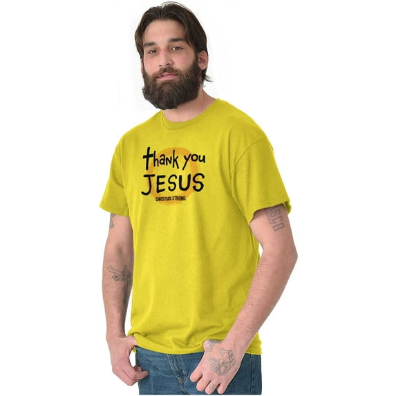 Thank You Jesus Sunny Christian Plus Size Crewneck Graphic Tee Shirt Brisco Brands 5X