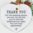 thumbnail image 1 of Thank You Keepsake - Ceramic Heart Keepsake - Thank You Gift & Appreciation Present - Christmas Ornament - Holiday Tree Decoration - Ceramic Keepsake - Gift for Women Men Kids -..., 1 of 5