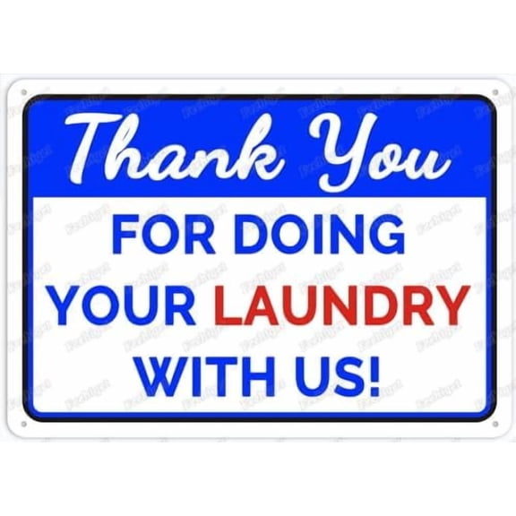Thank You For Doing Your Laundry With Us Funny Vintage Tin Signs 8 X 12 Inch Wall Art Decor Iron Poster For Home Farmhouse Bar Cafe Yard Indoor Outdoor Gift