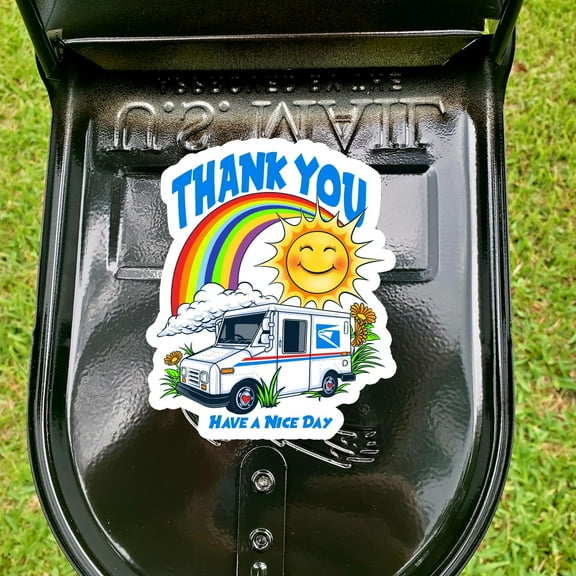 Mailbox Decal -Mailman Thank you - USPS Vinyl Sticker