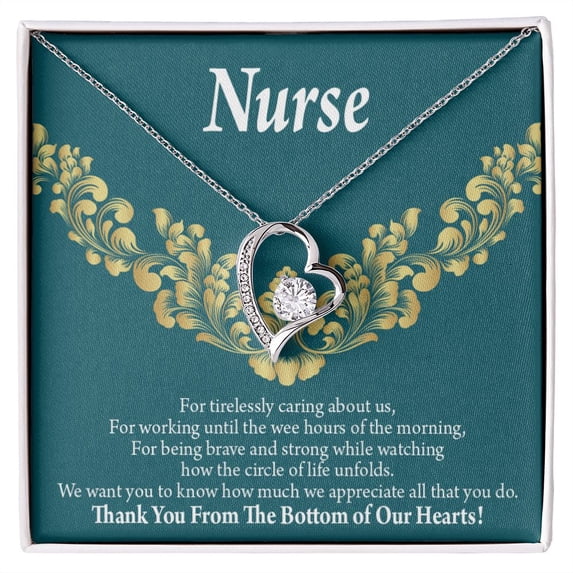 Thank You Medical Hero Forever Necklace w Message Card