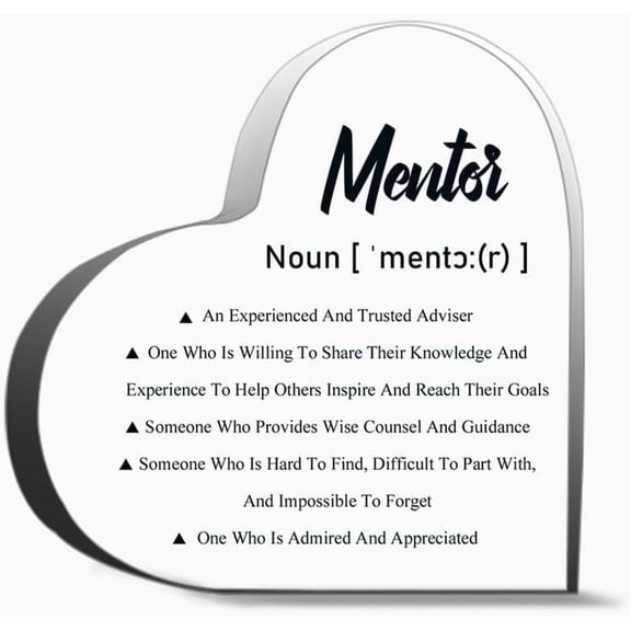 Thank You Mentor Gift Leaving Going Away Retirement Gifts Gifts For Women Men,Acrylic Heart Keepsake For Teacher Colleague Boss Family And Friends