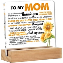 Thank You Mom Gifts From Daughter Son, Gifts for Mother Birthday Christmas Mother's Day, to My Mom for All of Times That I Forget to Thank You Clear Acrylic Decorative Sign, 4x4 Inch