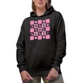 thumbnail image 1 of Thank You Next, Pink Text Girl Quote Art, Sassy Girls Themed Merch Gift, Black Hooded Sweatshirt or Hoodie, Large, 1 of 5