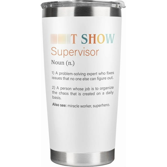 Thank You Office Gifts for Women, Boss, Supervisor Manager, Coworker - Boss Lady Gifts for Women, Coworker Gifts, Teacher Gifts - Christmas Gifts for Boss - Chaos Coordinator Gifts Cup - 20 Oz Tumbler