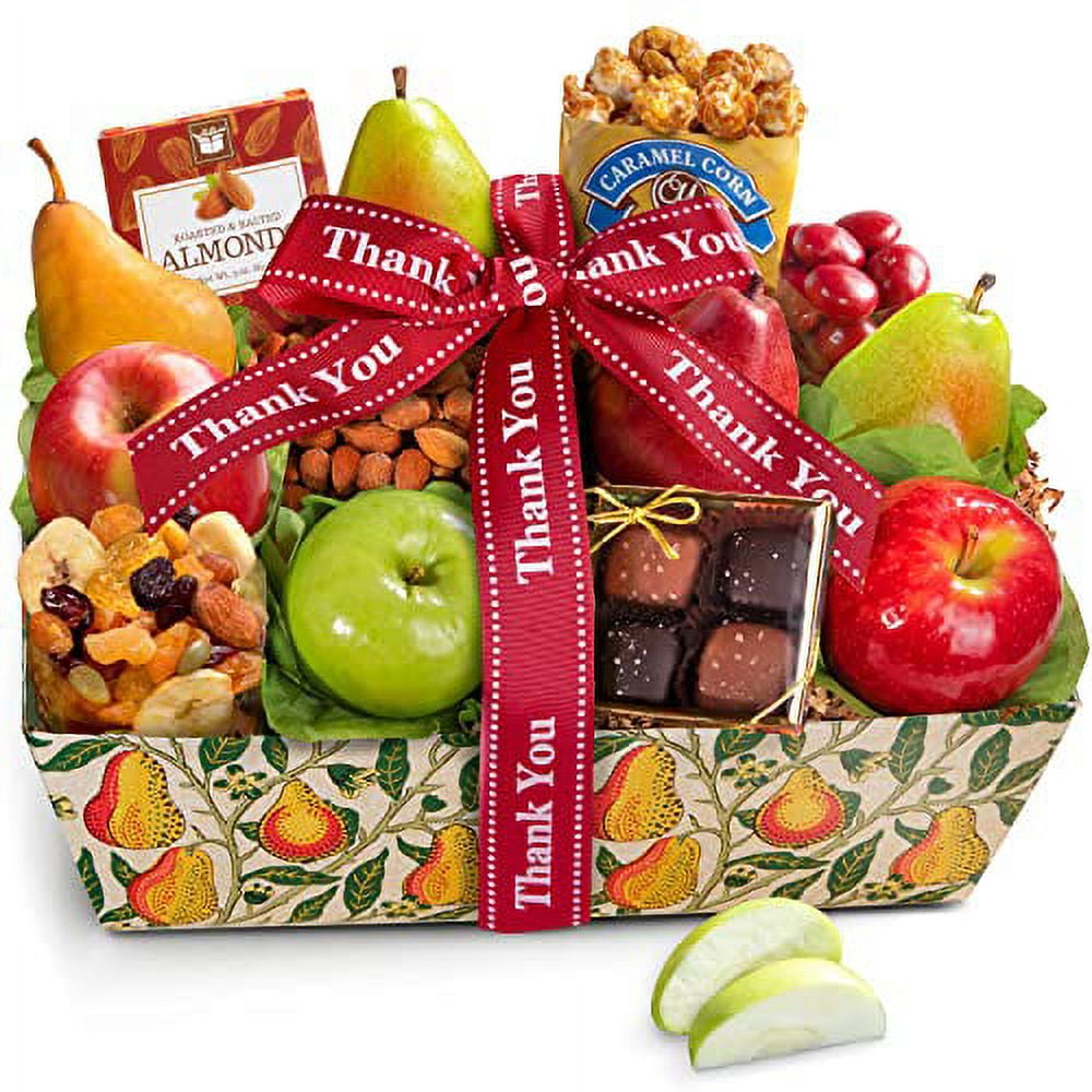 Thank You Orchard Delight Fruit and Gourmet Gift Basket