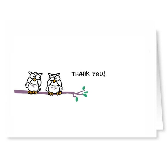Thank You Owls Note Card - 10 Count Boxed Set Note Card