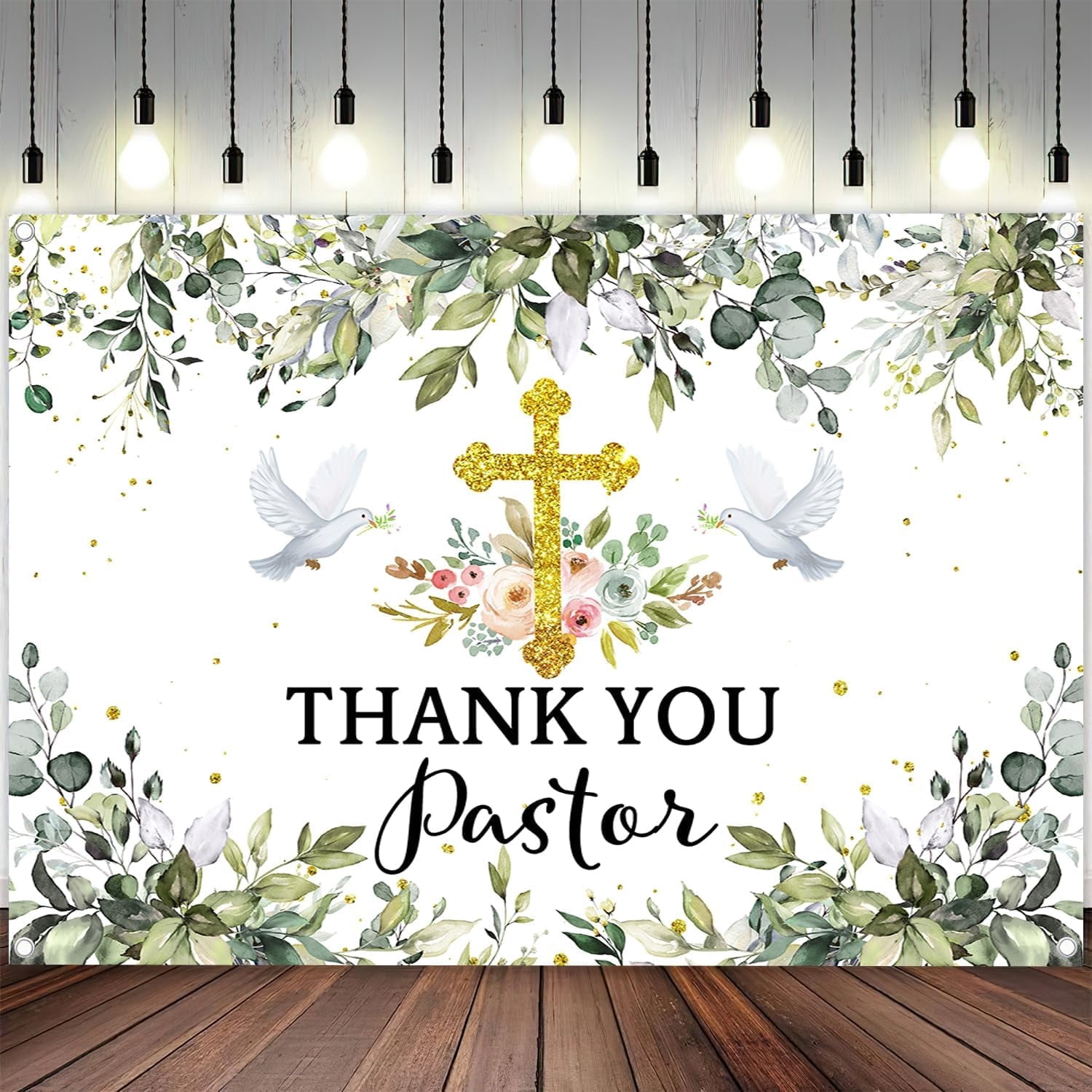 Thank You Pastor Backdrop 10 x 8 ft, Pastor Appreciation Day We Appreciate All You Do Background Lord Pray Religious New Born Baby Shower Church Events Banner Party Studio Props
