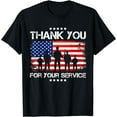 thumbnail image 1 of Thank You Patriotic Veteran Memorial Day 4th Of July US Flag T-Shirt, 1 of 4