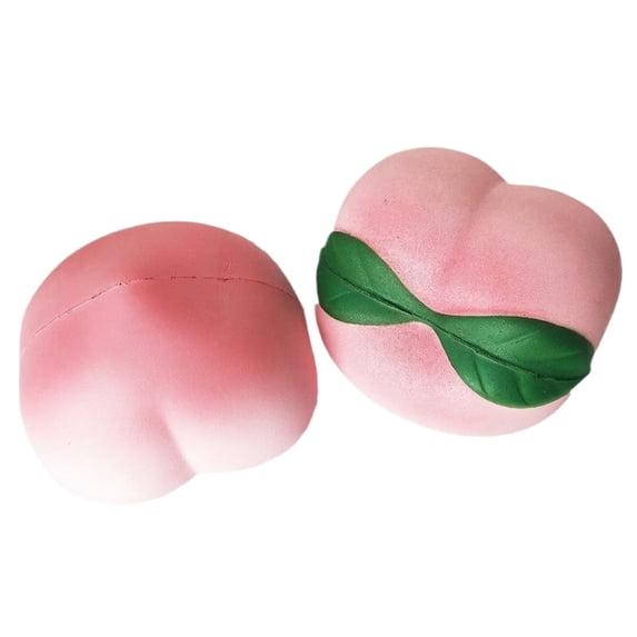 Thank You Peach Squishy, Realistic TPR Fruit Stress Ball, Slow Rise Sensory Fidget Gift for Adult Appreciation