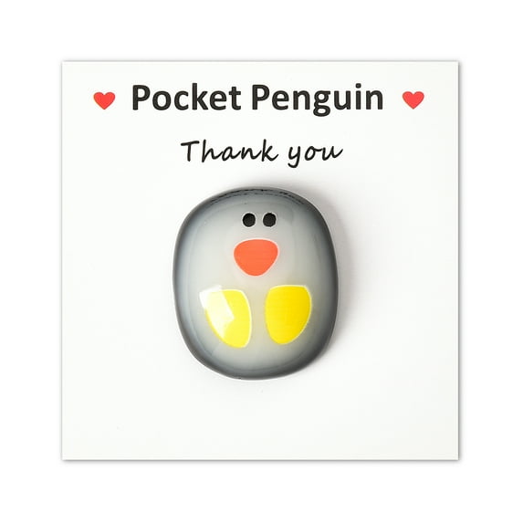 Thank You Pocket Hug for Women Men Dad Mom Friend Christmas Birthday Gift for Boss Coworker Appreciation Grateful Gift for Teacher Coach Thank You Keychain for boyfriend girlfriend Pocket Penguin