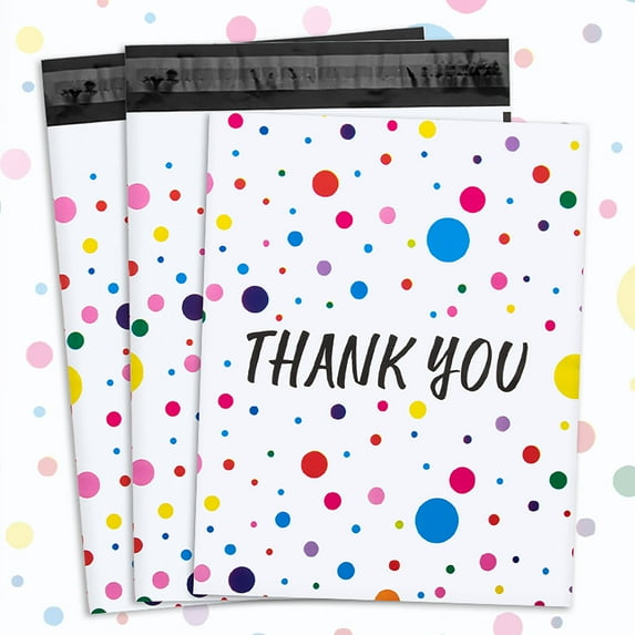 Thank You Poly Mailers 10x13 Inch 100Pcs, Self-Seal Mailing Envelopes for Clothing & Small Business, Strong Adhesive Shipping Bags