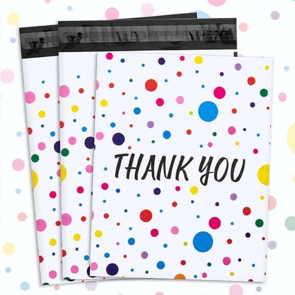 Thank You Poly Mailers 10x13 Inch 100Pcs, Self-Seal Mailing Envelopes for Clothing & Small Business, Strong Adhesive Shipping Bags