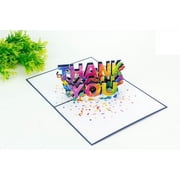 Thank You Pop-Up Card   3D Handmade Greeting Card 5x7 inches With Love From Vietnam