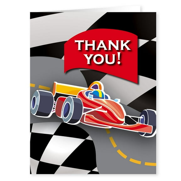 Thank You Race Car Note Card- 10 Count Boxed Set Note Card