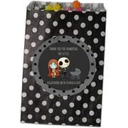 Thank You For Showering My Little Nightmare With So Much Love - Before Christmas Baby Shower Spooky Funny Jack Black Carriage (Set of 24) Party Favor Stickers