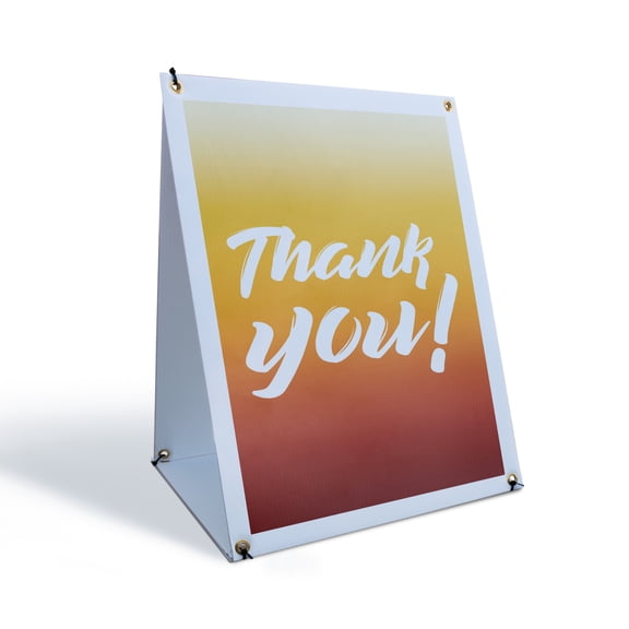 Thank You Sidewalk Sign 24 Inch x 36 Inch A-Frame Images On Both Sides | Customer Appreciation, Clear Messaging, Professional Display | Made in USA