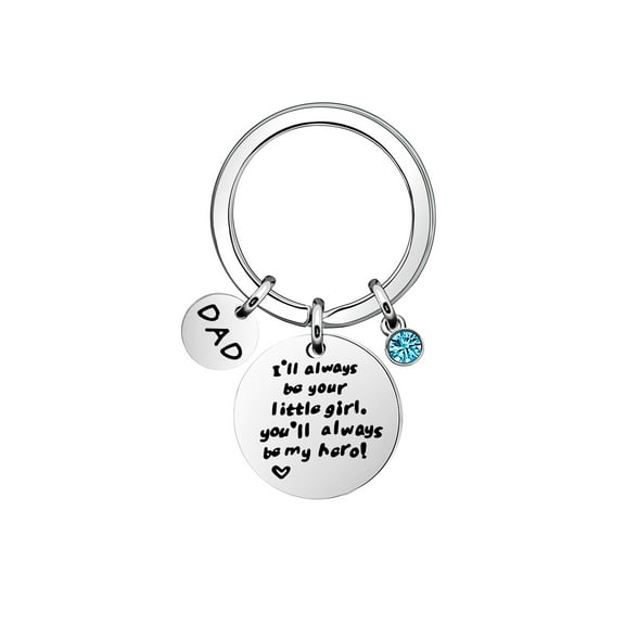 Thank You Silver Pendant Keychain Keyring Key Chain Ring Gift For Men Dad Stepdad Father Birthday Christmas Father's Day Thanksgiving Day